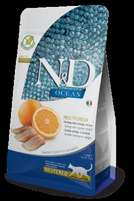 N&D Ocean Neutered Cat Herring & Orange  - 5 kg - Kattefoder 